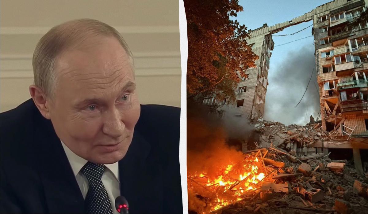 Путин нагло соврал о российском ударе по Киеву коллаж УНИАН, фото ГСЧС Украины, скриншот Путин нагло соврал о российском ударе по Киеву коллаж УНИАН, фото ГСЧС Украины, скриншот