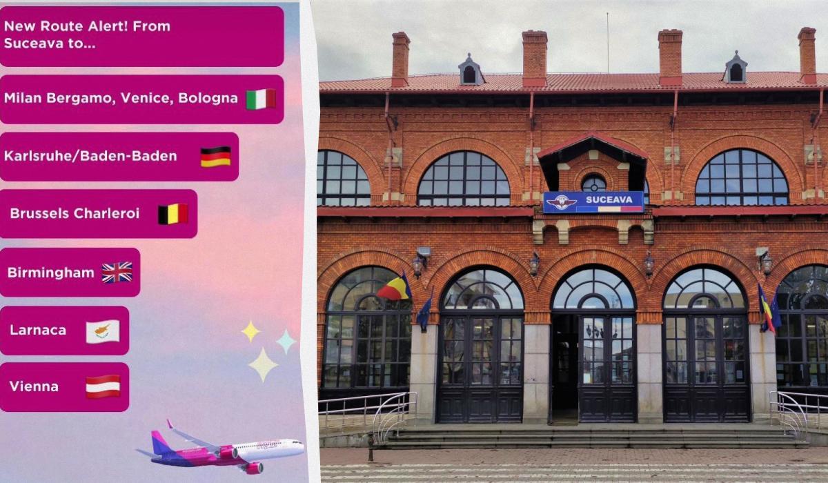 Wizz Air запускає нові рейси із Сучави / колаж УНІАН, фото instagram.com/wizzair, Марина Григоренко Wizz Air запускає нові рейси із Сучави / колаж УНІАН, фото instagram.com/wizzair, Марина Григоренко