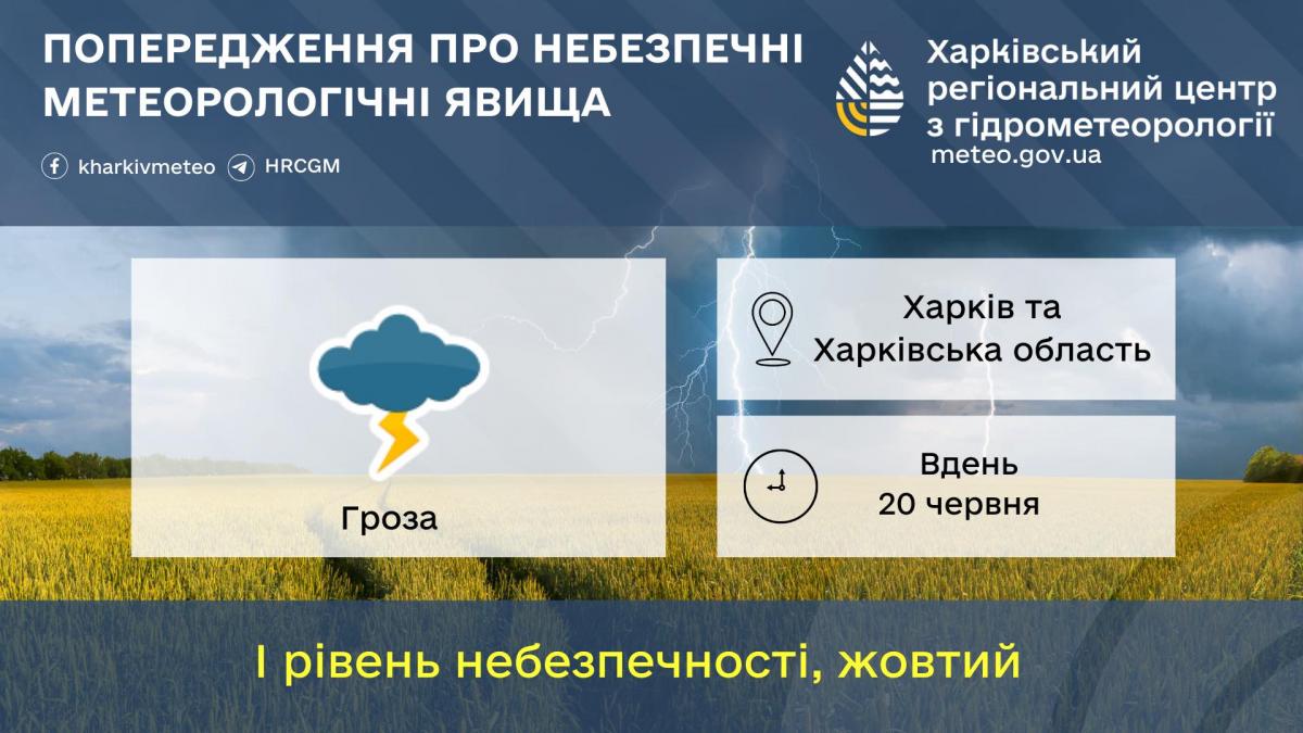 В Харькове днем будет гроза / фото Харьковский гидрометцентр В Харькове днем будет гроза / фото Харьковский гидрометцентр