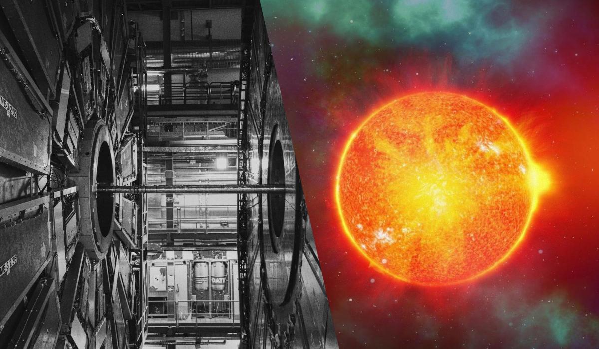 Така висока температура була зафіксована всередині Великого адронного колайдера / Колаж УНІАН, фото - Unsplash, Pixabay Така висока температура була зафіксована всередині Великого адронного колайдера / Колаж УНІАН, фото - Unsplash, Pixabay