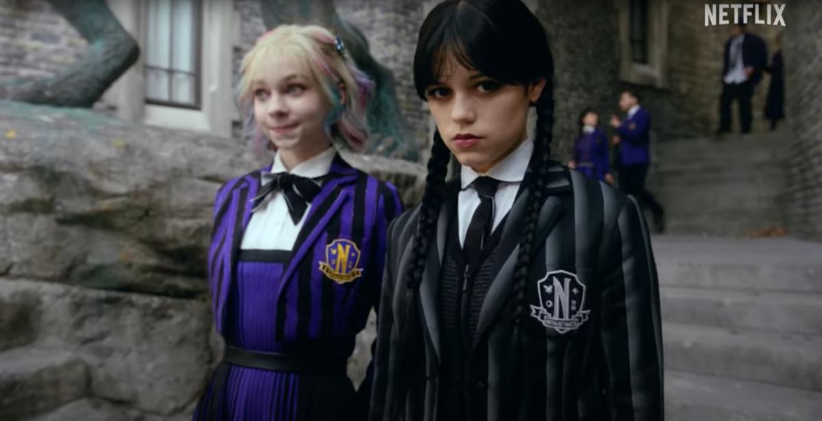 Venzdai performed by Jenna Ortega / Screenshot appeared in teaser Venzdai performed by Jenna Ortega / Screenshot appeared in teaser