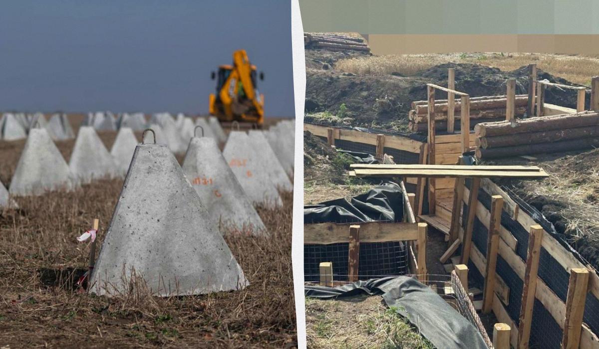 Будівництво укріплень стикається з несприятливими перспективами/ колаж УНІАН, фото facebook.com/MinistryofDefence.UA Будівництво укріплень стикається з несприятливими перспективами/ колаж УНІАН, фото facebook.com/MinistryofDefence.UA