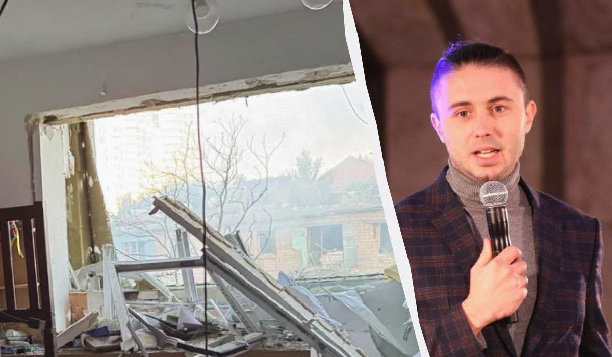 As a result of Russian shelling, Taras Topoli apartment received significant damage / UNIAN collage, photo from Taras Topoli page on Facebook, UNIAN As a result of Russian shelling, Taras Topoli apartment received significant damage / UNIAN collage, photo from Taras Topoli page on Facebook, UNIAN