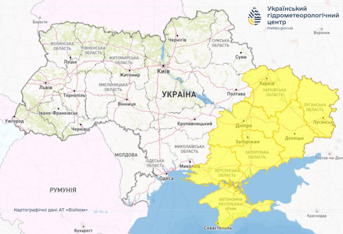 В ряде областей Украины сегодня будут греметь грозы / фото Укргидрометцентр В ряде областей Украины сегодня будут греметь грозы / фото Укргидрометцентр