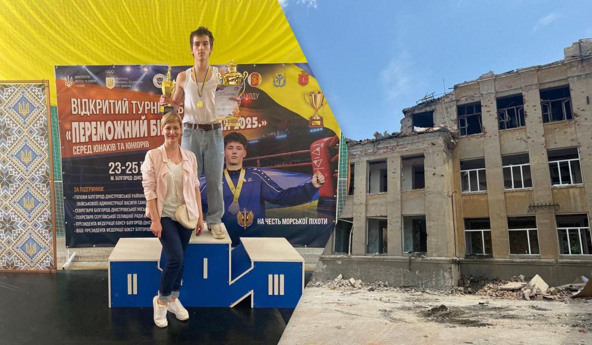 Марк Аветикян является учеником Лицея №1 Белгород-Днестровского, который был разрушен в результате атаки РФ / коллаж УНИАН, фото Ювенальная полиция Украины Марк Аветикян является учеником Лицея №1 Белгород-Днестровского, который был разрушен в результате атаки РФ / коллаж УНИАН, фото Ювенальная полиция Украины