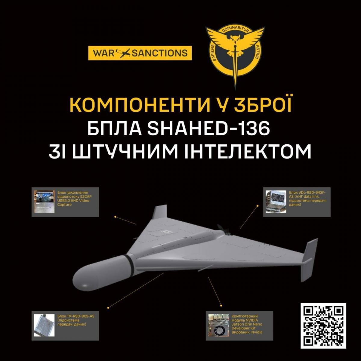 Що всередині "шахеда" із ШІ / ілюстрація ГУР МО України Що всередині "шахеда" із ШІ / ілюстрація ГУР МО України