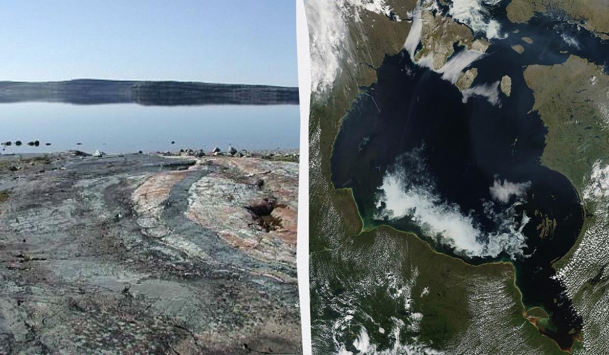 Самые старые породы на поверхности Земли находятся на побережье Гудзонова залива / коллаж УНИАН, фото wikipedia.org Самые старые породы на поверхности Земли находятся на побережье Гудзонова залива / коллаж УНИАН, фото wikipedia.org