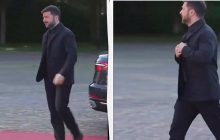 Перед встречей с Трампом: Зеленский появился на саммите НАТО в костюме (видео)