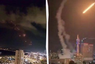 Іран запустив у бік Ізраїлю третю хвилю ракет (відео)