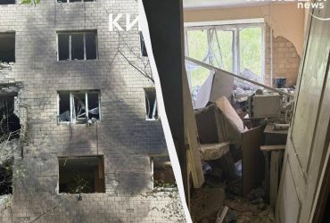 Во время атаки на Киев повреждено общежитие Авиационного института (видео)