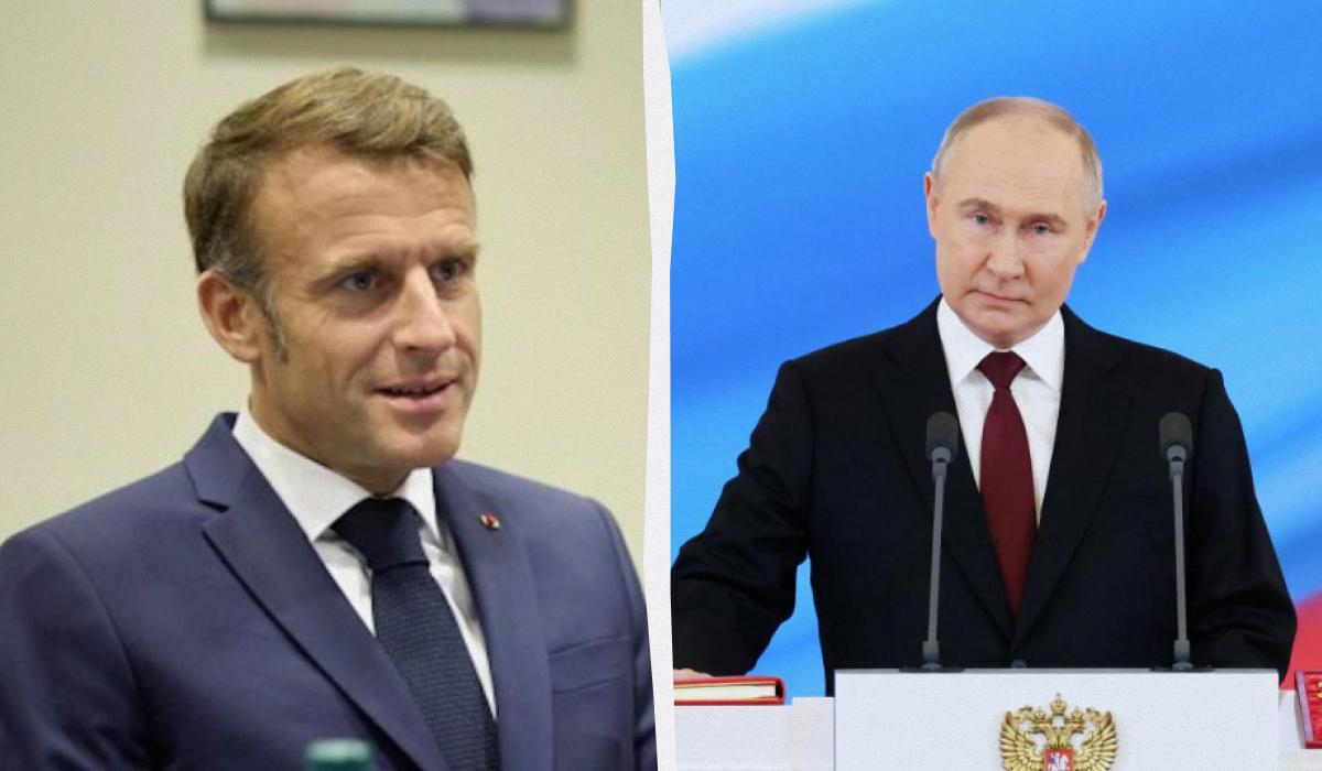 Путин и Макрон погоспорили о войне в Украине / коллаж УНИАН, фото president.gov.ua, GettyImage Путин и Макрон погоспорили о войне в Украине / коллаж УНИАН, фото president.gov.ua, GettyImage