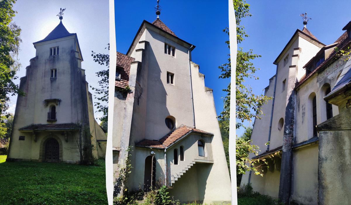 Костел у селі Майдан на Львівщині ззовні / колаж УНІАН, фото Марина Григоренко Костел у селі Майдан на Львівщині ззовні / колаж УНІАН, фото Марина Григоренко