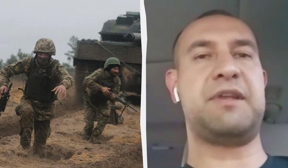 Майор Андрій Гнатуш не вірить в обвал фронту через вибрики американців / колаж УНІАН, фото Фейсбук 47-ї ОМБр, кадр з відео Майор Андрій Гнатуш не вірить в обвал фронту через вибрики американців / колаж УНІАН, фото Фейсбук 47-ї ОМБр, кадр з відео