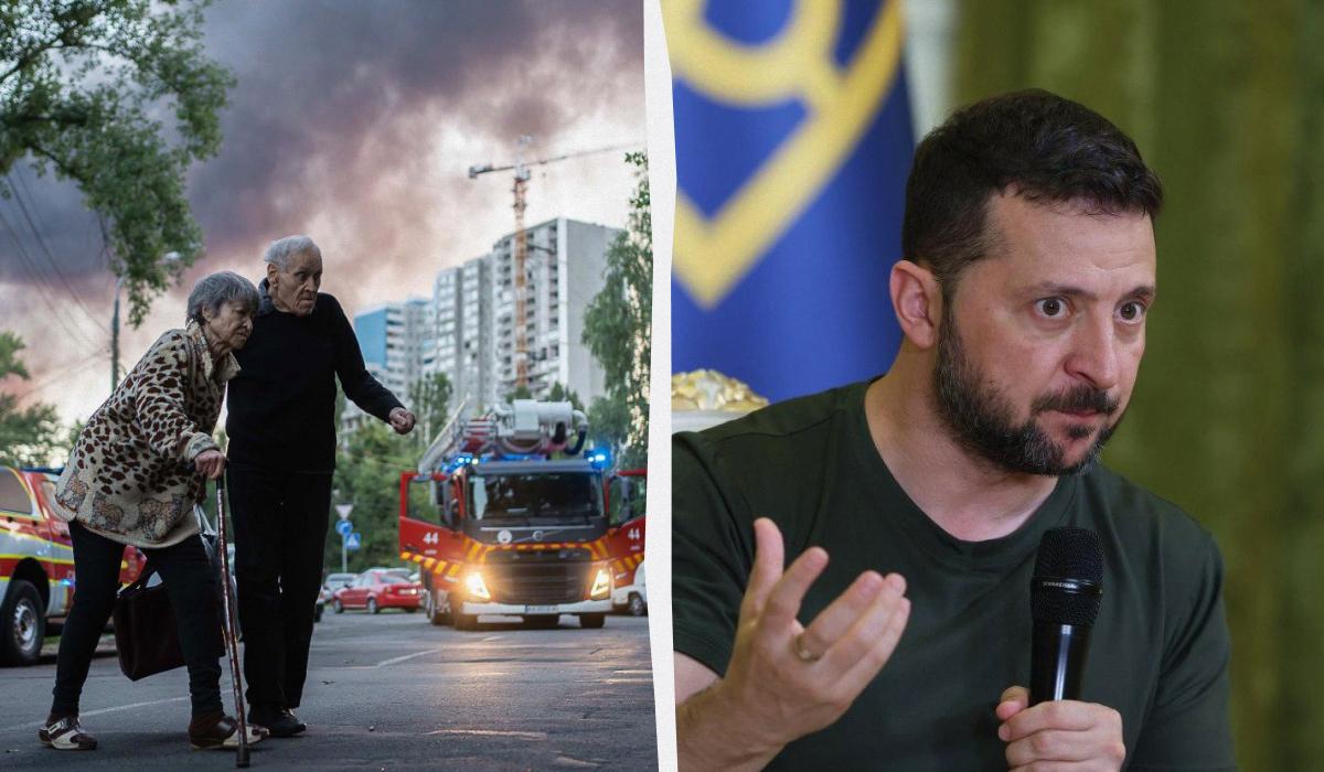 Голова держави відреагував на російський терор / колаж УНІАН, фото V_Zelenskiy_official, УНІАН Голова держави відреагував на російський терор / колаж УНІАН, фото V_Zelenskiy_official, УНІАН