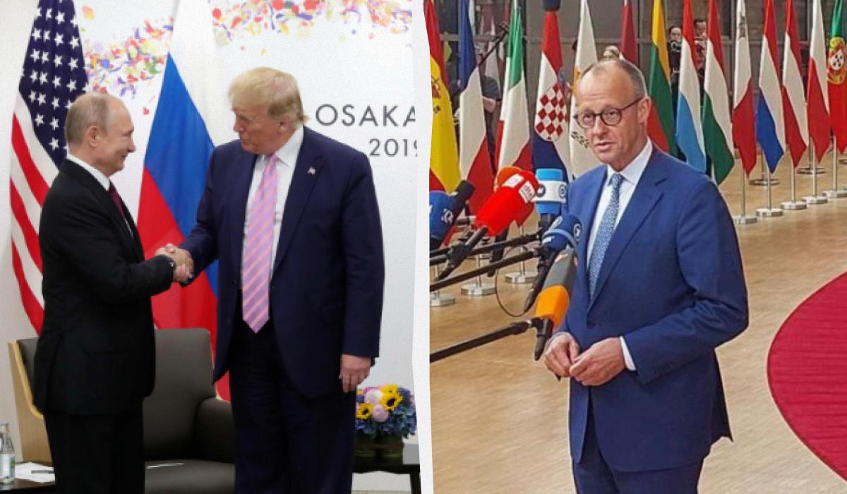 Мерц звернув увагу на зв'язок / Колаж УНІАН / фото REUTERS, УНІАН