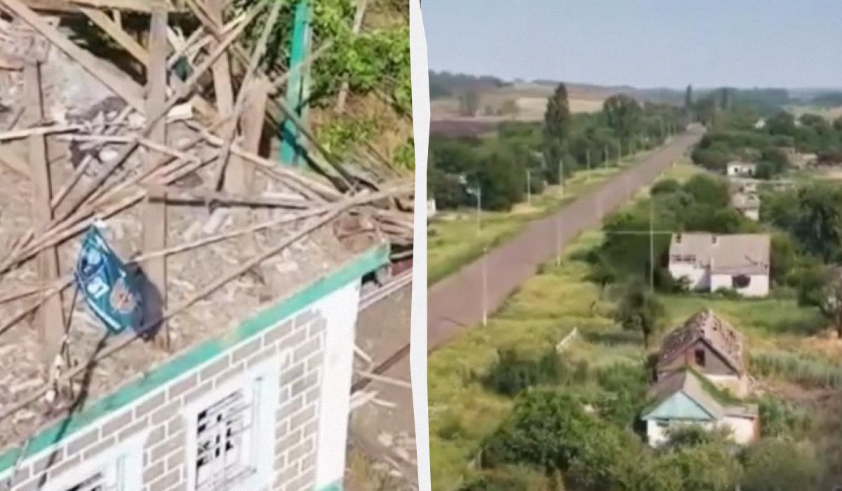 Морпіхи показали відео з селища / Колаж УНІАН / Скриншоти Морпіхи показали відео з селища / Колаж УНІАН / Скриншоти