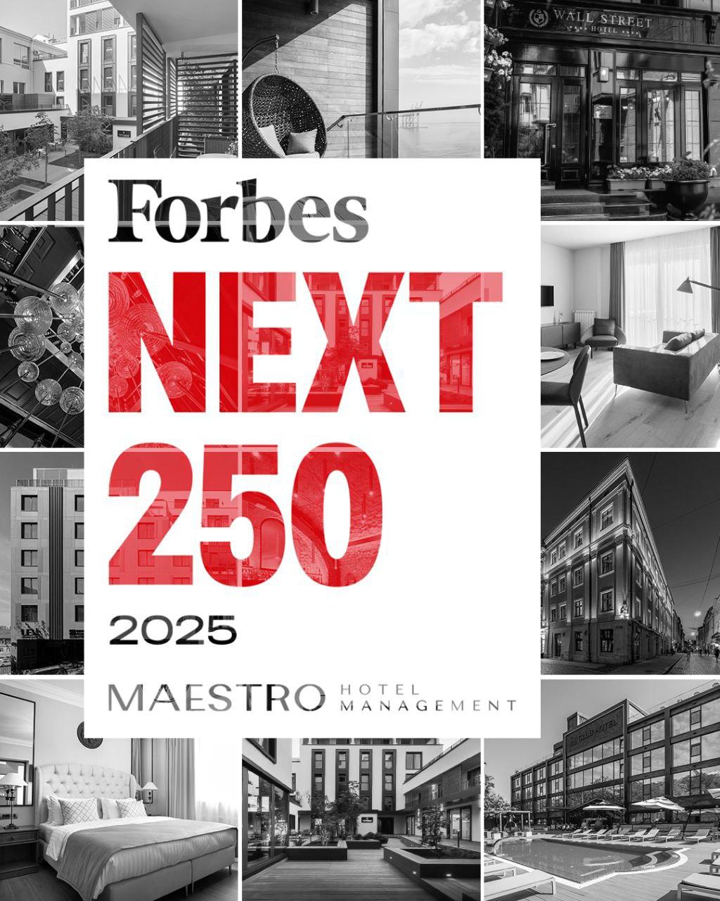 'Гостинність від серця': Maestro Hotel Management у рейтингу Forbes Next 250
