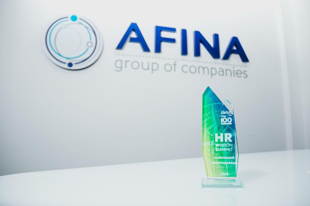 AFINA Group увійшла до ТОП-100 найкращих роботодавців України 2025 за версією Delo.ua AFINA Group увійшла до ТОП-100 найкращих роботодавців України 2025 за версією Delo.ua