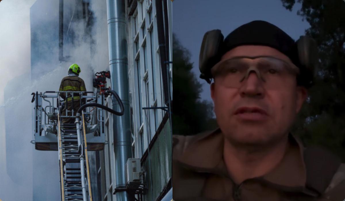 Джеджула розповів про нічну атаку на Київ / колаж УНІАН, фото ДСНС, скріншот Джеджула розповів про нічну атаку на Київ / колаж УНІАН, фото ДСНС, скріншот