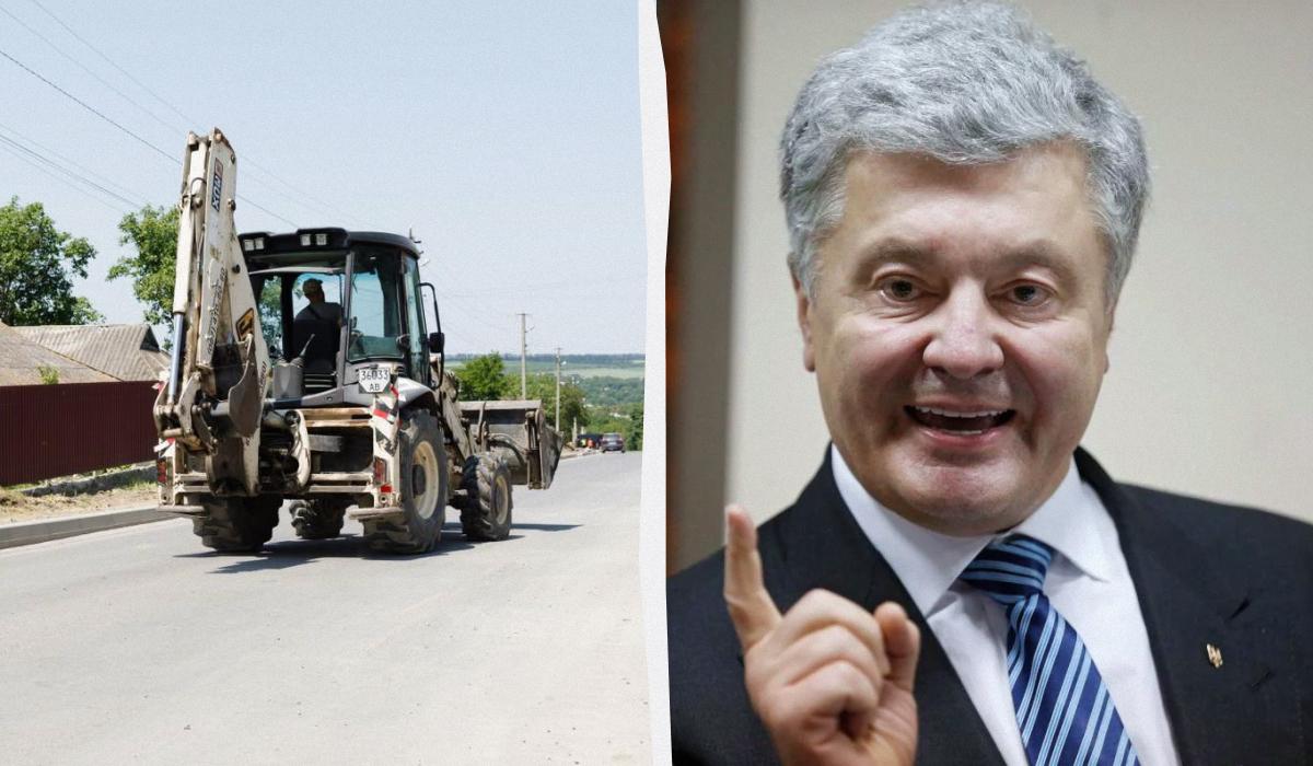 Порошенко раскритиковали за пиар на ремонте дороги / коллаж УНИАН, фото REUTERS, facebook.com/petroporoshenko Порошенко раскритиковали за пиар на ремонте дороги / коллаж УНИАН, фото REUTERS, facebook.com/petroporoshenko