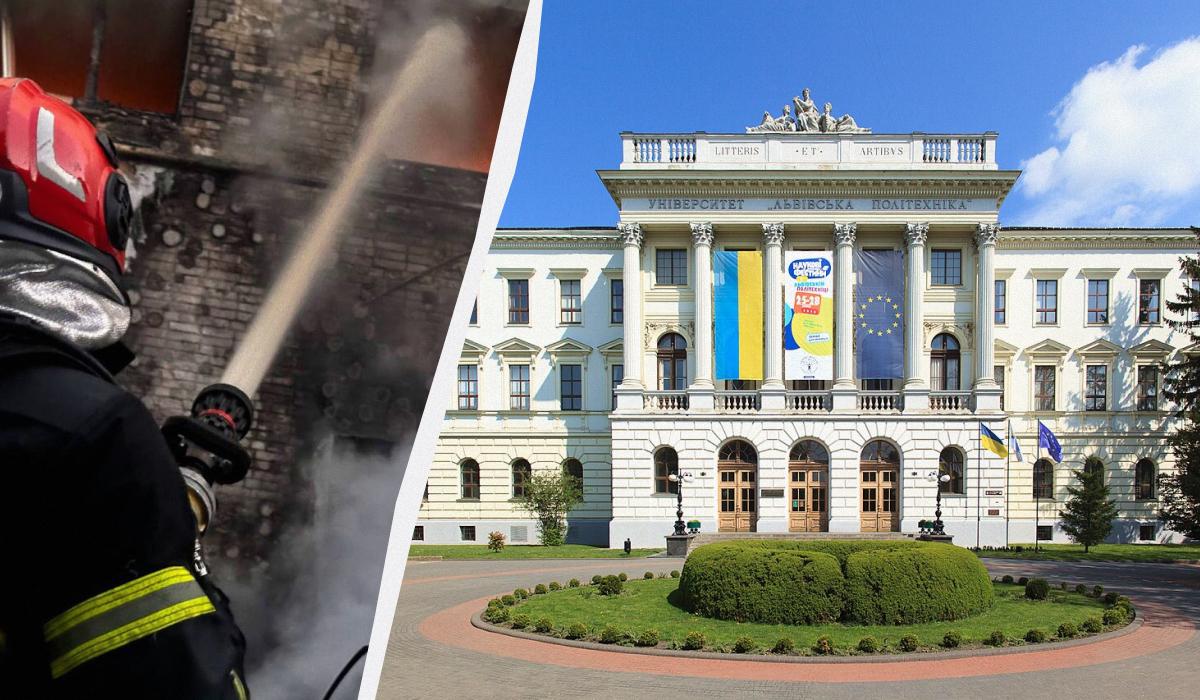 Через обстріл зазнав пошкоджень й відомий вищий навчальний заклад у Львові / колаж УНІАН, фото УНІАН, Вікіпедія Через обстріл зазнав пошкоджень й відомий вищий навчальний заклад у Львові / колаж УНІАН, фото УНІАН, Вікіпедія