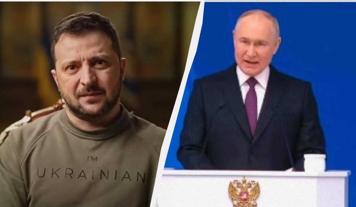 Зеленський пояснив, у чому особливість психології Путіна/ Колаж УНІАН, скріншоти Зеленський пояснив, у чому особливість психології Путіна/ Колаж УНІАН, скріншоти