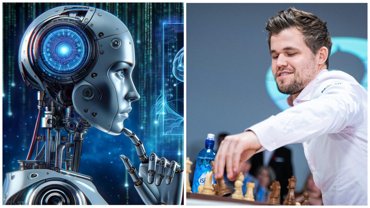 Магнус Карлсен сыграл в шахматы с ChatGPT / Коллаж УНИАН, фото - SciTechDaily, FIDE Магнус Карлсен сыграл в шахматы с ChatGPT / Коллаж УНИАН, фото - SciTechDaily, FIDE