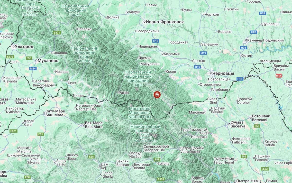 Землетрус стався у Чернівецькій області / скріншот