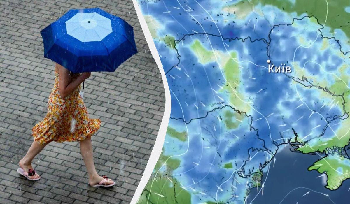 Циклон несе до України дощі / колаж УНІАн, фото УНІАН, скріншот Циклон несе до України дощі / колаж УНІАн, фото УНІАН, скріншот