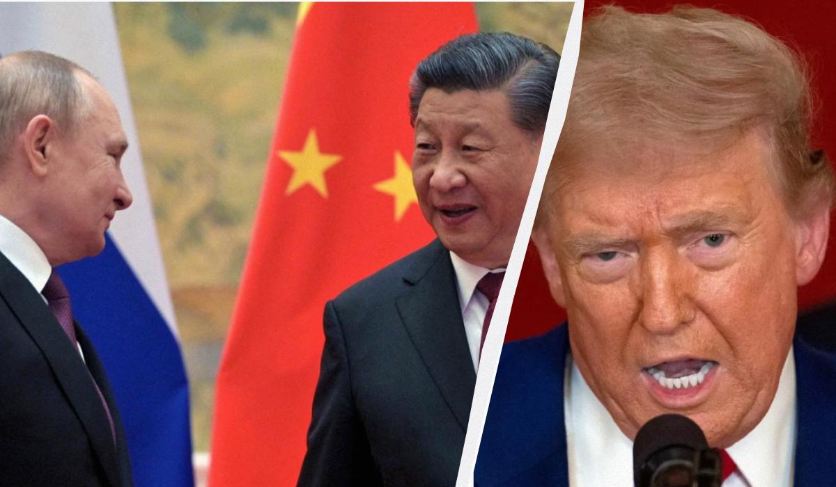 Китай пообіцяв ще більше підтримувати Росію після заяви Трампа про можливе введення вторинних мит / колаж УНІАН, фото REUTERS, Getty Images Китай пообіцяв ще більше підтримувати Росію після заяви Трампа про можливе введення вторинних мит / колаж УНІАН, фото REUTERS, Getty Images