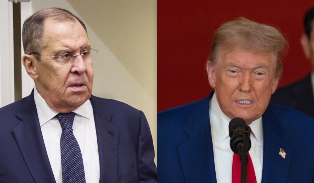 За словами Лаврова, Трамп нібито перебуває під тиском ЄС і НАТО / Колаж УНІАН, фото - скриншот, Getty Images За словами Лаврова, Трамп нібито перебуває під тиском ЄС і НАТО / Колаж УНІАН, фото - скриншот, Getty Images