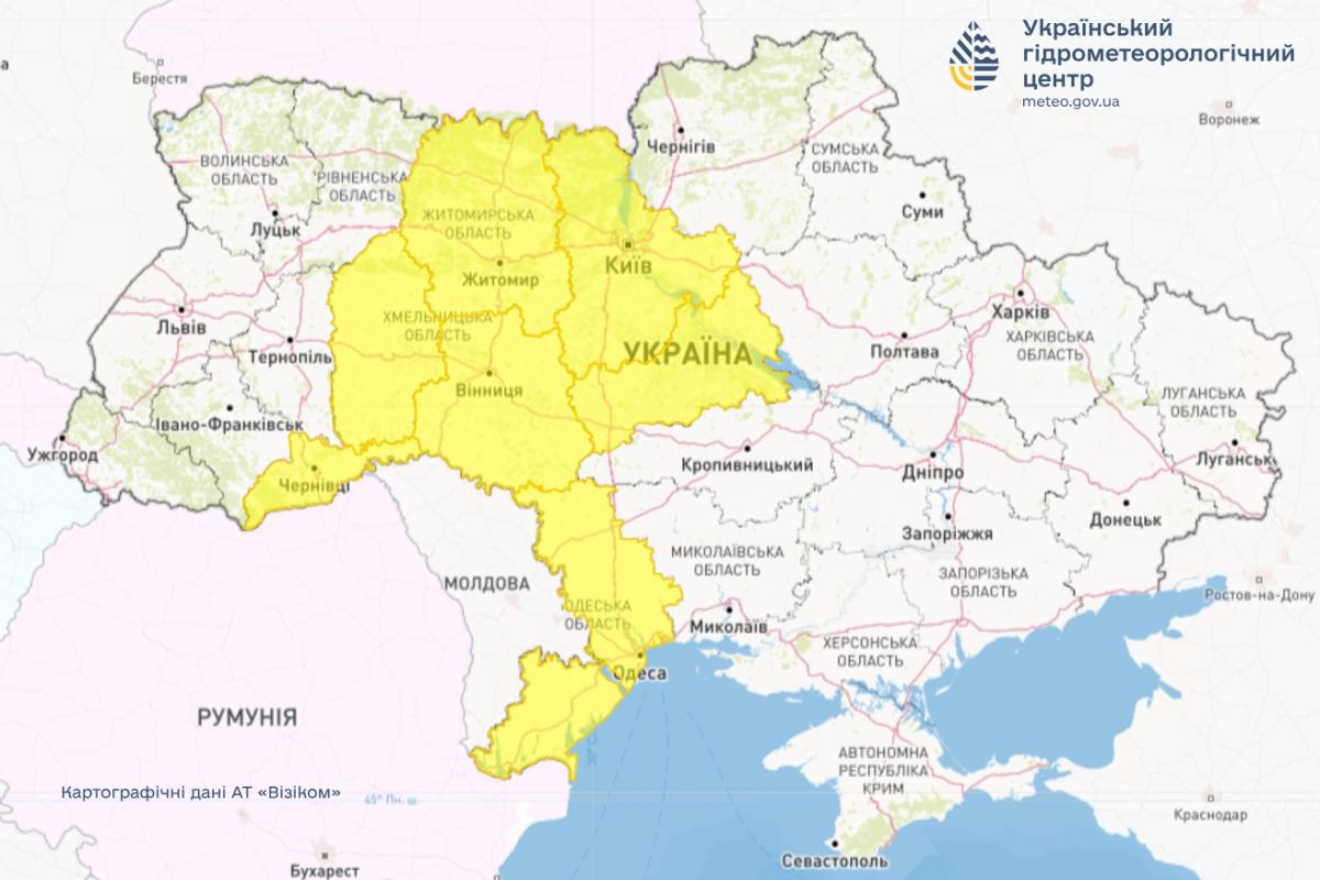 16 липня в Україні гримітимуть грози / фото Укргідрометцентр 16 липня в Україні гримітимуть грози / фото Укргідрометцентр