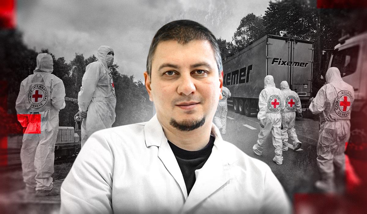 Судмедексперт Віталій Левченко розповів, у якому стані РФ повертає тіла загиблих / колаж УНІАН, фото надане Віталієм Левченком, facebook.com/koordshtab Судмедексперт Віталій Левченко розповів, у якому стані РФ повертає тіла загиблих / колаж УНІАН, фото надане Віталієм Левченком, facebook.com/koordshtab
