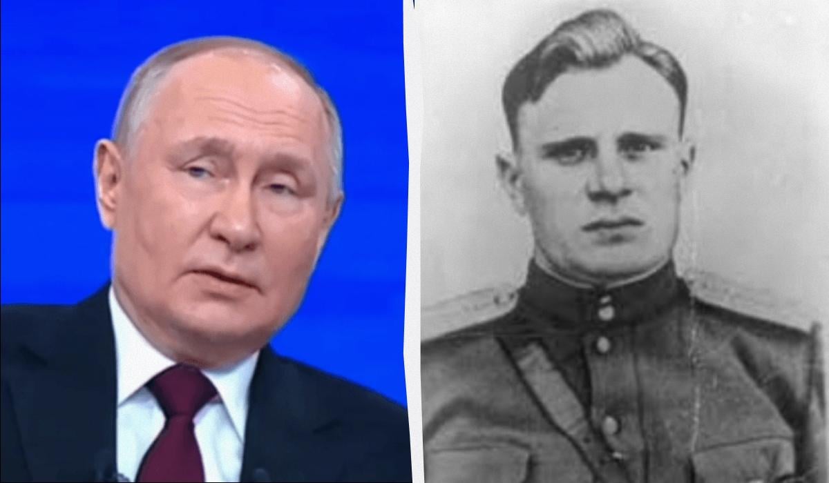 Путін присвоїв звання Героя Росії українському військовому часів Другої світової Олексію Бересту / колаж УНІАН, фото museumsun.org, скріншот Путін присвоїв звання Героя Росії українському військовому часів Другої світової Олексію Бересту / колаж УНІАН, фото museumsun.org, скріншот