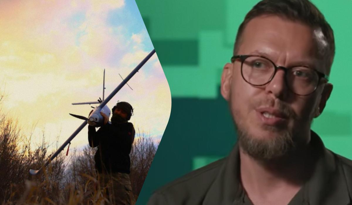 Говорячи про українське виробництво дронів, боєць зазначив, що раніше велика кількість виробників грала ЗСУ на руку / колаж УНІАН, фото 22 окрема механізована бригада, скріншот