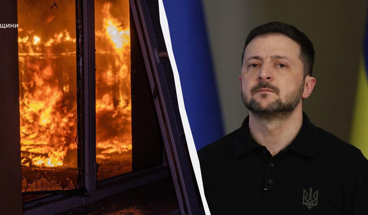 Зеленский отреагировал на российскую атаку / Коллаж УНИАН, фото ГСЧС Харьковщины, фото УНИАН Зеленский отреагировал на российскую атаку / Коллаж УНИАН, фото ГСЧС Харьковщины, фото УНИАН