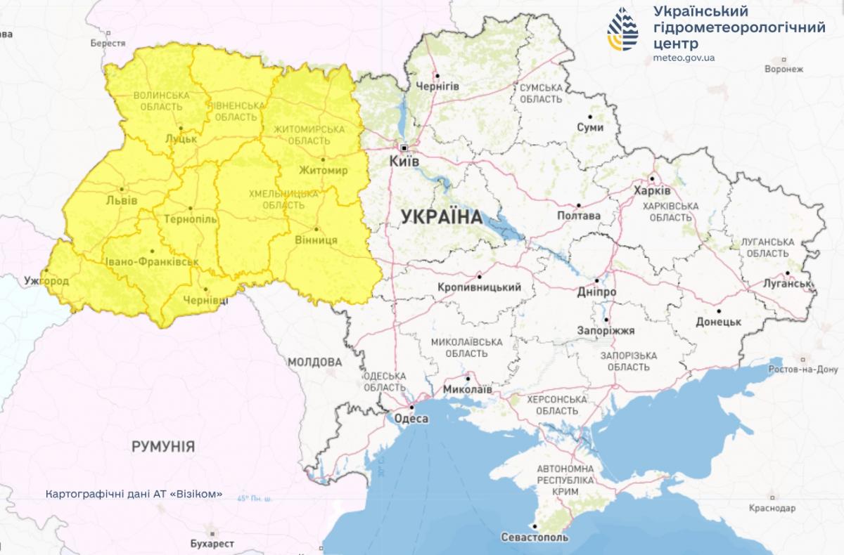 У багатьох обалстях України 22 липня будуть грози / фото Укргідрометцентр У багатьох обалстях України 22 липня будуть грози / фото Укргідрометцентр