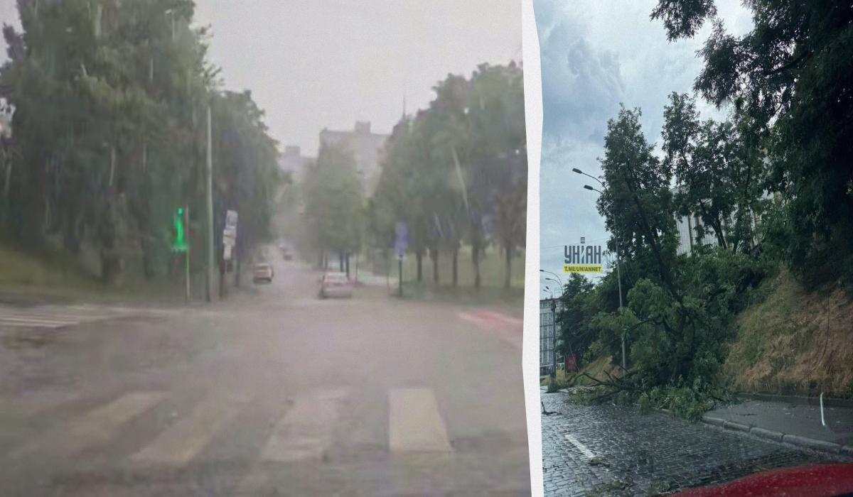 Вулиці Києва залило дощем / колаж УНІАН, фото УНІАН Вулиці Києва залило дощем / колаж УНІАН, фото УНІАН