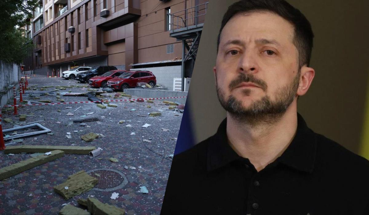 Зеленський відреагував на масований удар окупантів по Україні / колаж УНІАН, фото УНІАН, ДСНС Зеленський відреагував на масований удар окупантів по Україні / колаж УНІАН, фото УНІАН, ДСНС