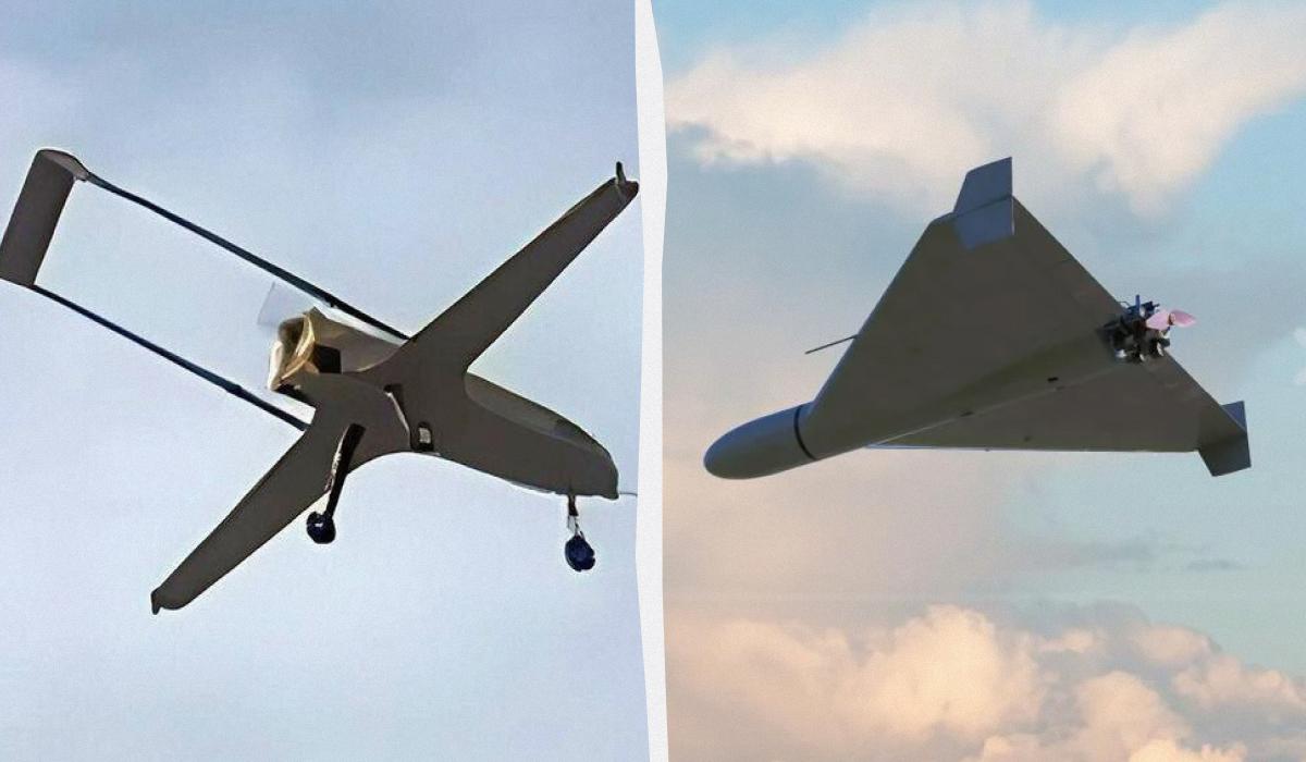 Украинский дрон "Лютый" и российский "Шахед" / коллаж УНИАН, фото ua.depositphotos.com, кадр из видео Украинский дрон "Лютый" и российский "Шахед" / коллаж УНИАН, фото ua.depositphotos.com, кадр из видео