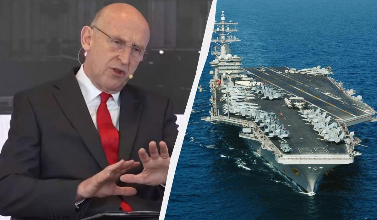 Британський міністр прибув подивитися на військові маневри біля Австралії / колаж УНІАН, фото wikimedia.org, кадр з відео