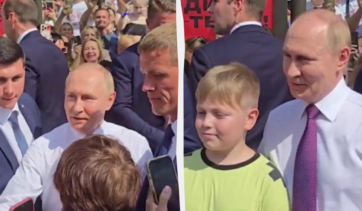 Путін у неділю вперше за 9 місяців вийшов до народу / колаж УНІАН, скриншоти Путін у неділю вперше за 9 місяців вийшов до народу / колаж УНІАН, скриншоти