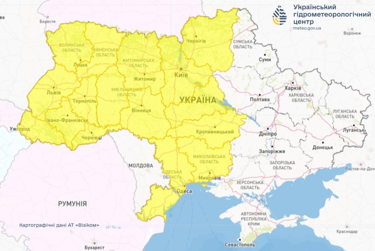 У багатьох областях України 28 липня вируватиме негода / фото Укргідрометцентр У багатьох областях України 28 липня вируватиме негода / фото Укргідрометцентр