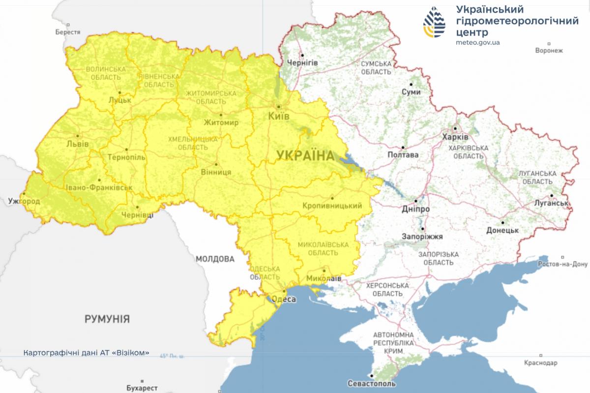 29 липня частину України штормитиме / фото Укргідрометцентр 29 липня частину України штормитиме / фото Укргідрометцентр