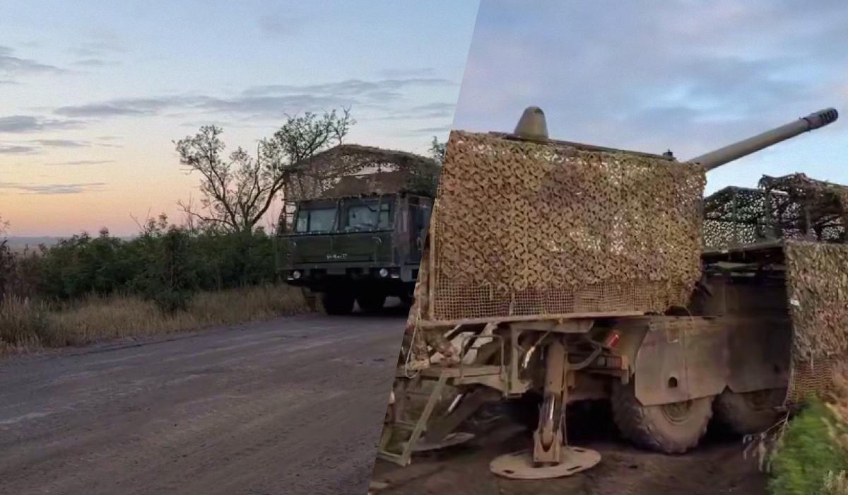 Россияне показали САУ "Гиацинт-К" после модернизации / Коллаж: УНИАН, фото: скриншот Россияне показали САУ "Гиацинт-К" после модернизации / Коллаж: УНИАН, фото: скриншот