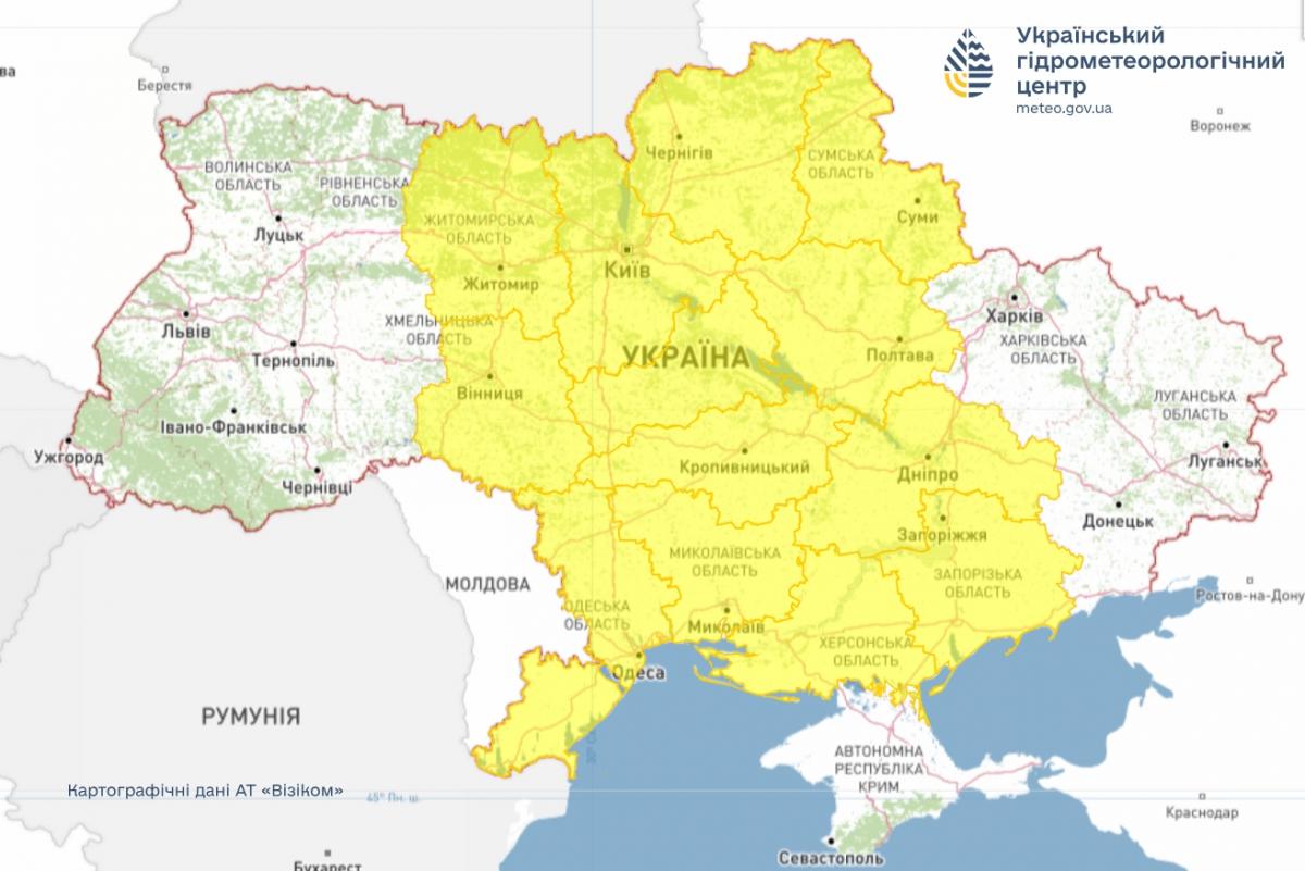 В большинстве областей Украины сегодня будут грозы и дожди / фото Укргидрометцентр В большинстве областей Украины сегодня будут грозы и дожди / фото Укргидрометцентр