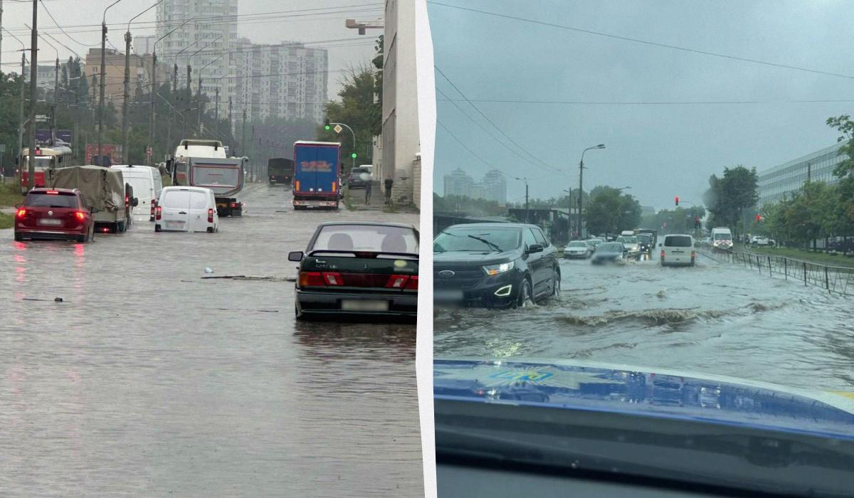 Доставайте лодки: Киев затопило из-за мощного ливня