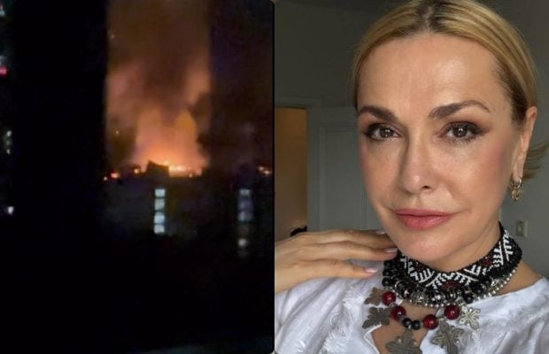 "Ніч без сну, дихати важко": Ольга Сумська показала моторошний вид із вікна під час атаки РФ