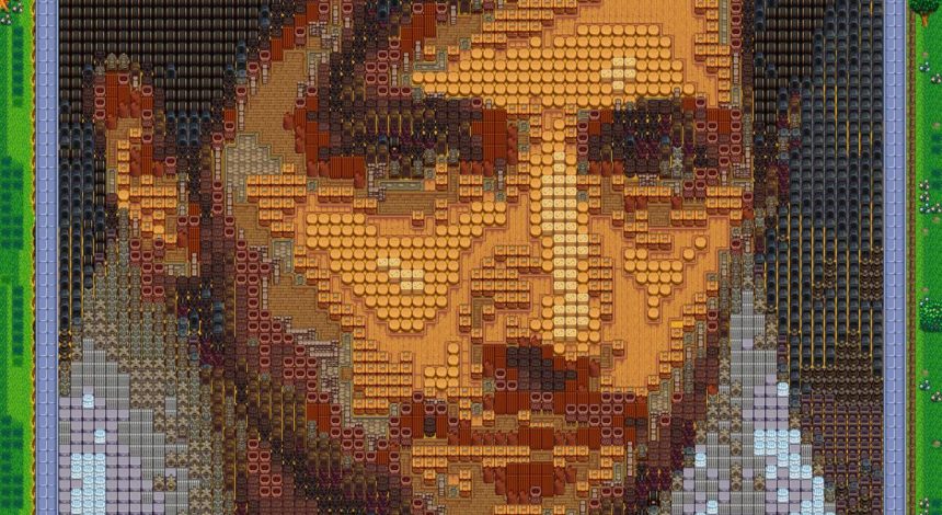 Шанувальник Stardew Valley намалював у грі величезний портрет творця проєкту