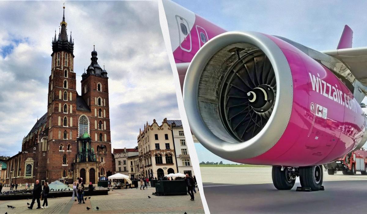 Одразу чотири нові маршрути Wizz Air запустяться з Кракова / колаж УНІАН, фото Марина Григоренко, ua.depositphotos.com, Одразу чотири нові маршрути Wizz Air запустяться з Кракова / колаж УНІАН, фото Марина Григоренко, ua.depositphotos.com,